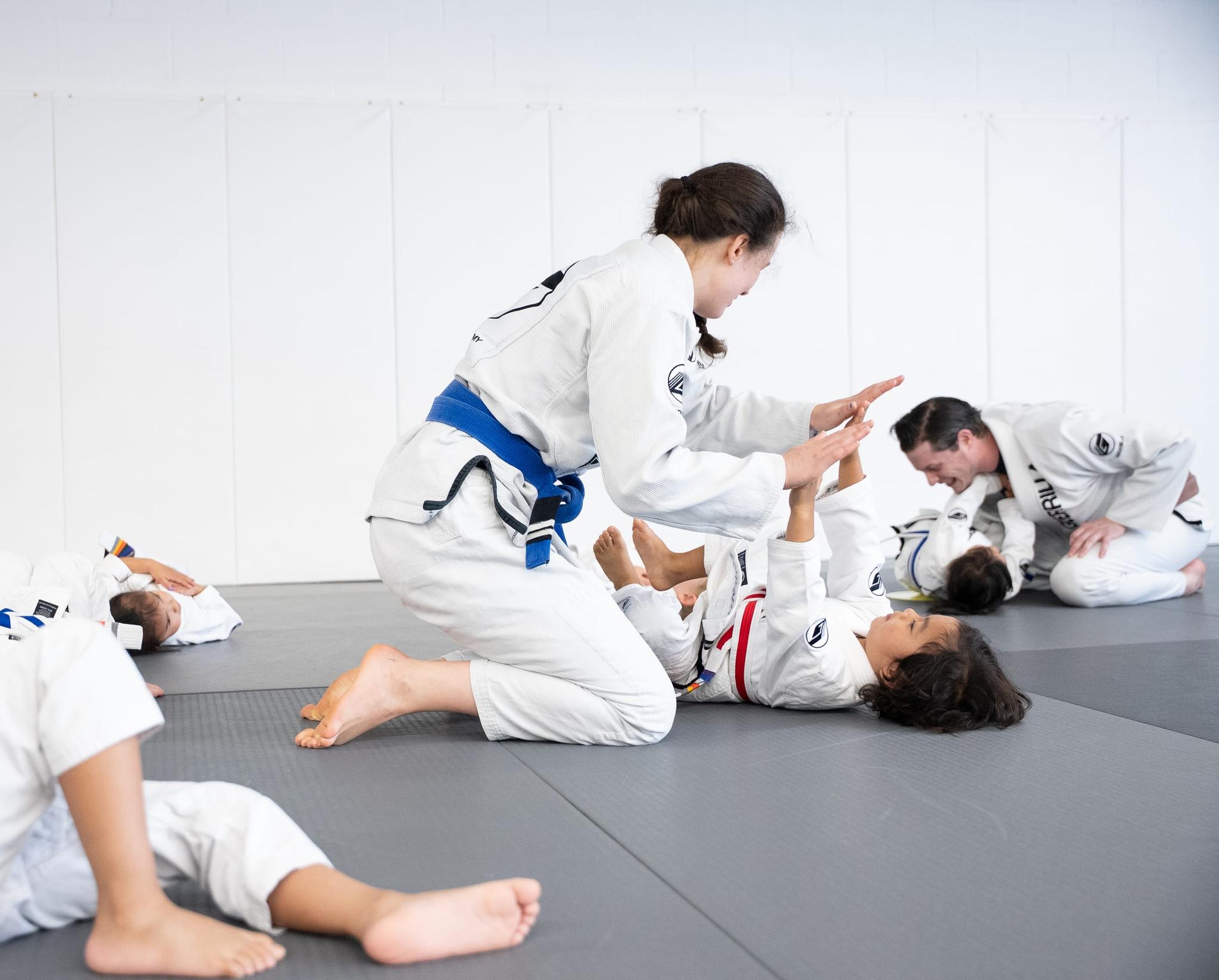 Parent and child at Jiu Jitsu training