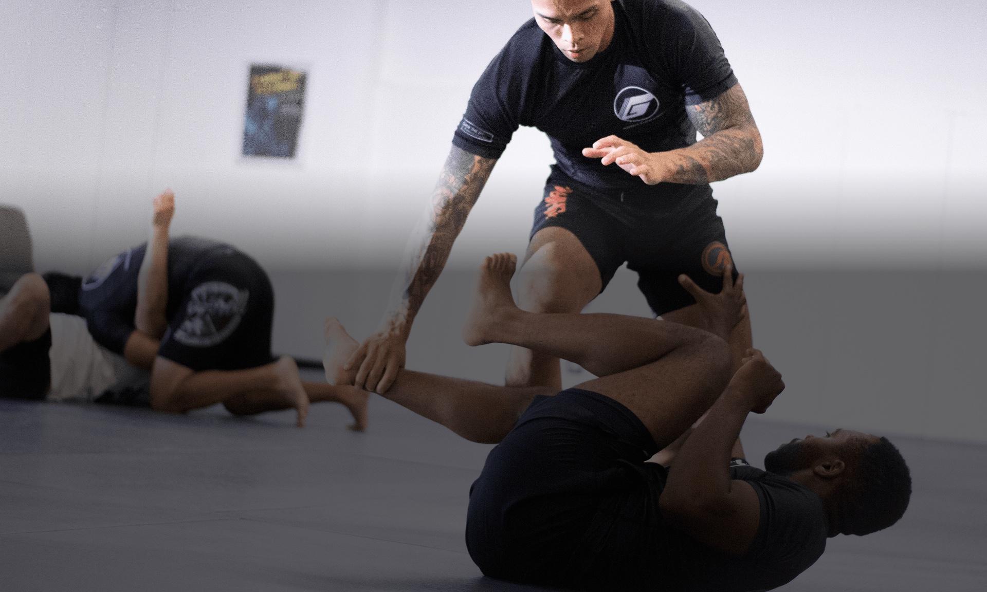 Athlete training Brazilian jiu-jitsu at FŌRGE Society in San Juan, Puerto Rico